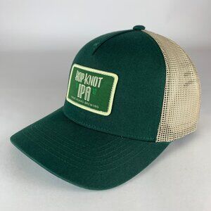Hop Knot IPA Four Peaks Brewing Mens Green Beige Snapback Trucker Hat New